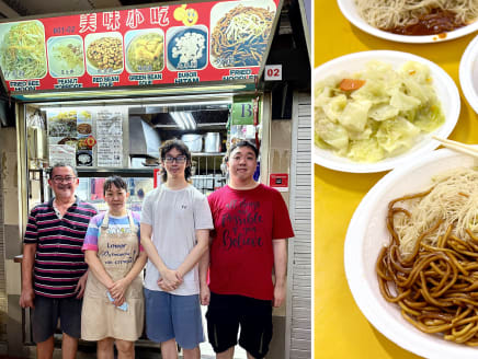 Hawker family sells delish economic bee hoon and tong shui till midnight, nothing over S$2